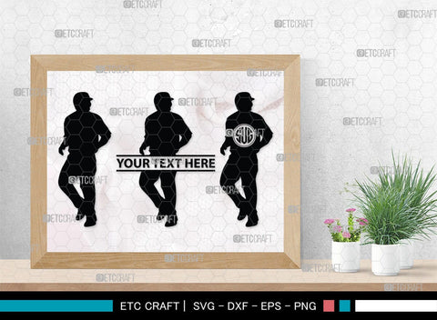 Baseball Player Monogram, Baseball Player Silhouette, Baseball Player SVG, Baseball Svg, Sports Svg, Softball Svg, SB00102 SVG ETC Craft 