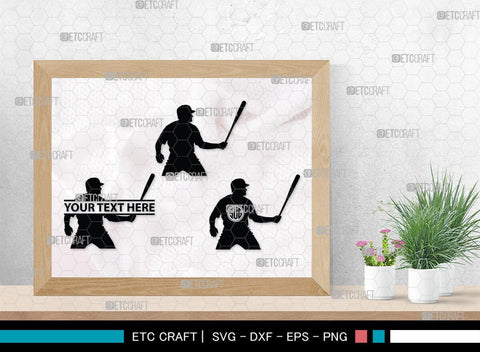 Baseball Player Monogram, Baseball Player Silhouette, Baseball Player SVG, Baseball Svg, Sports Svg, Softball Svg, SB00102 SVG ETC Craft 