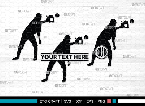 Baseball Player Monogram, Baseball Player Silhouette, Baseball Player SVG, Baseball Svg, Sports Svg, Softball Svg, SB00102 SVG ETC Craft 