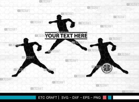 Baseball Player Monogram, Baseball Player Silhouette, Baseball Player SVG, Baseball Svg, Sports Svg, Softball Svg, SB00102 SVG ETC Craft 