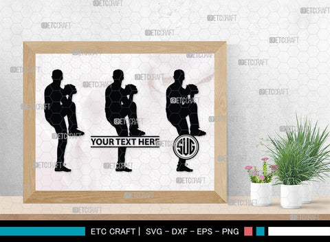 Baseball Player Monogram, Baseball Player Silhouette, Baseball Player SVG, Baseball Svg, Sports Svg, Softball Svg, SB00102 SVG ETC Craft 