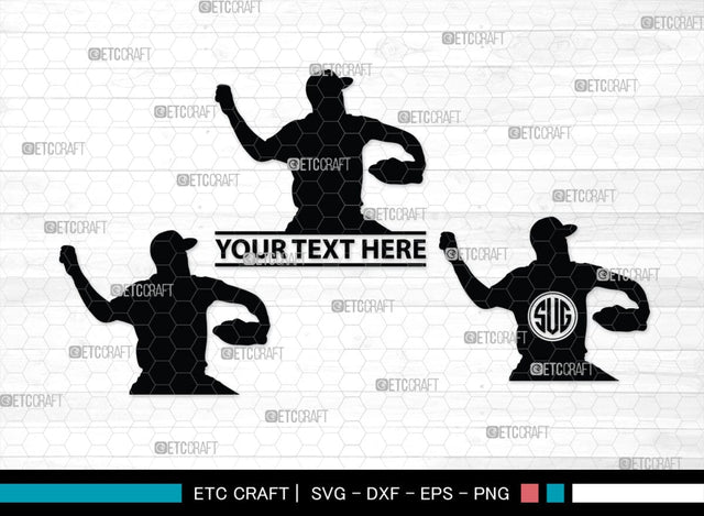 Baseball Player Monogram, Baseball Player Silhouette, Baseball Player SVG, Baseball Svg, Sports Svg, Softball Svg, SB00102 SVG ETC Craft 