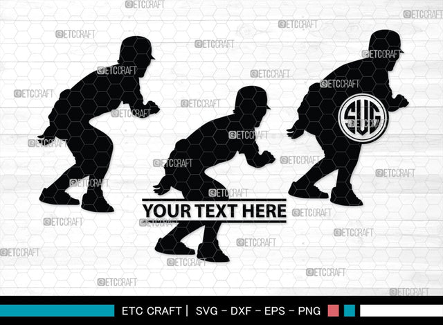 Baseball Player Monogram, Baseball Player Silhouette, Baseball Player SVG, Baseball Svg, Sports Svg, Softball Svg, SB00102 SVG ETC Craft 