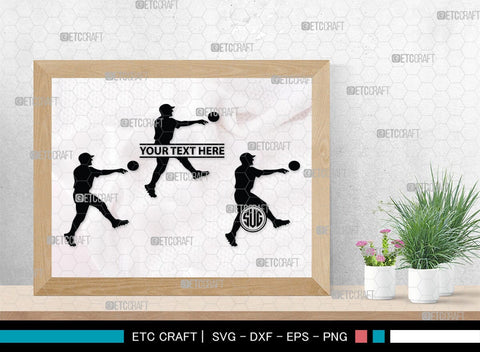 Baseball Player Monogram, Baseball Player Silhouette, Baseball Player SVG, Baseball Svg, Sports Svg, Softball Svg, SB00102 SVG ETC Craft 