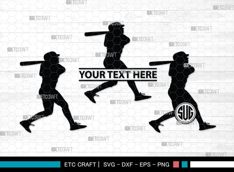 Baseball Player Monogram, Baseball Player Silhouette, Baseball Player SVG, Baseball Svg, Sports Svg, Softball Svg, SB00102 SVG ETC Craft 