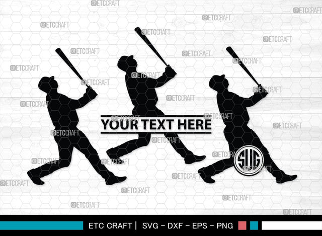 Baseball Player Monogram, Baseball Player Silhouette, Baseball Player SVG, Baseball Svg, Sports Svg, Softball Svg, SB00102 SVG ETC Craft 