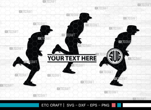 Baseball Player Monogram, Baseball Player Silhouette, Baseball Player SVG, Baseball Svg, Sports Svg, Softball Svg, SB00102 SVG ETC Craft 