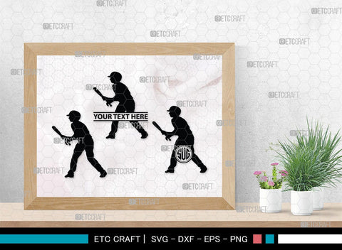 Baseball Player Monogram, Baseball Player Silhouette, Baseball Player SVG, Baseball Svg, Sports Svg, Softball Svg, SB00102 SVG ETC Craft 