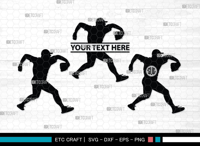 Baseball Player Monogram, Baseball Player Silhouette, Baseball Player SVG, Baseball Svg, Sports Svg, Softball Svg, SB00102 SVG ETC Craft 