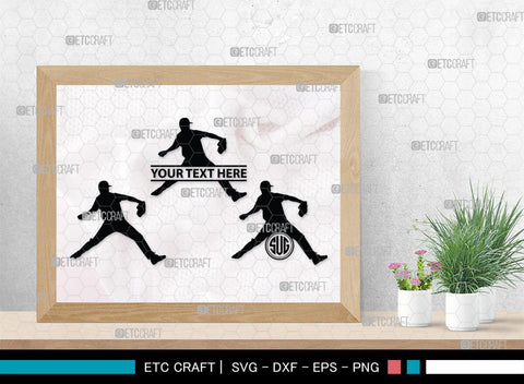 Baseball Player Monogram, Baseball Player Silhouette, Baseball Player SVG, Baseball Svg, Sports Svg, Softball Svg, SB00102 SVG ETC Craft 
