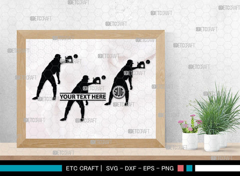 Baseball Player Monogram, Baseball Player Silhouette, Baseball Player SVG, Baseball Svg, Sports Svg, Softball Svg, SB00102 SVG ETC Craft 