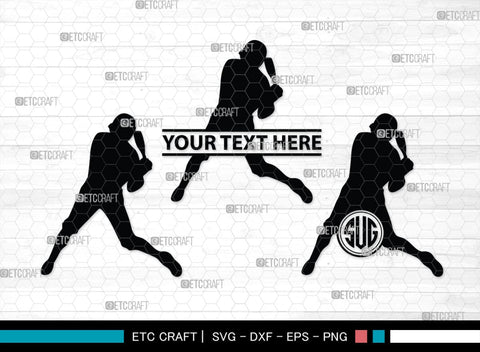 Baseball Player Monogram, Baseball Player Silhouette, Baseball Player SVG, Baseball Svg, Sports Svg, Softball Svg, SB00102 SVG ETC Craft 