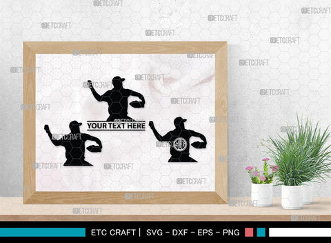 Baseball Player Monogram, Baseball Player Silhouette, Baseball Player SVG, Baseball Svg, Sports Svg, Softball Svg, SB00102 SVG ETC Craft 