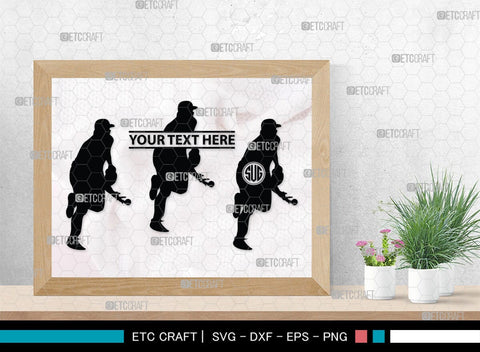 Baseball Player Monogram, Baseball Player Silhouette, Baseball Player SVG, Baseball Svg, Sports Svg, Softball Svg, SB00102 SVG ETC Craft 