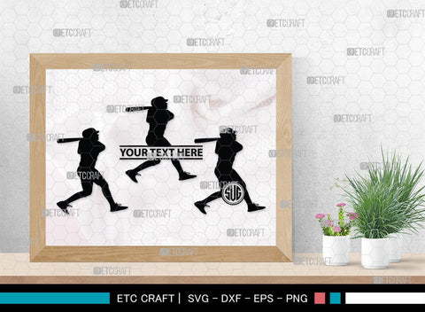 Baseball Player Monogram, Baseball Player Silhouette, Baseball Player SVG, Baseball Svg, Sports Svg, Softball Svg, SB00102 SVG ETC Craft 