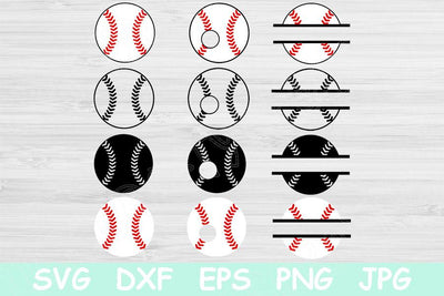 Baseball Png, Baseball Vector, Baseball Monogram Svg Files for Cricut, Baseball Svg Designs for Silhouette, Split Baseball Sports Bundle Dxf SVG TiffsCraftyCreations 