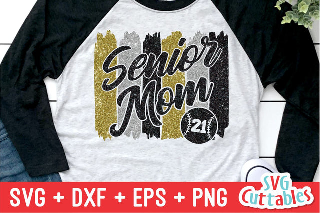Baseball Senior Mom svg - Softball Senior Mom - svg - eps - dxf - png - Paint Strokes - Silhouette - Cricut - Digital File SVG Svg Cuttables 
