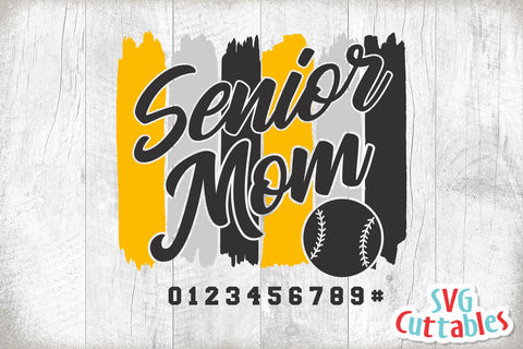 Baseball Senior Mom svg - Softball Senior Mom - svg - eps - dxf - png - Paint Strokes - Silhouette - Cricut - Digital File SVG Svg Cuttables 