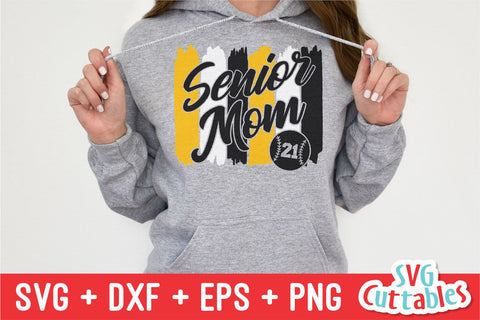 Baseball Senior Mom svg - Softball Senior Mom - svg - eps - dxf - png - Paint Strokes - Silhouette - Cricut - Digital File SVG Svg Cuttables 