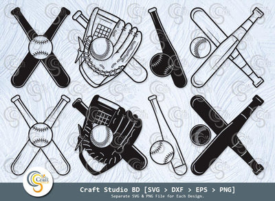 Baseball Silhouette, Softball Svg, Baseball Glove Svg, Baseball Bat Svg, Baseball Ball Svg, Baseball Svg Bundle SVG ETC Craft 