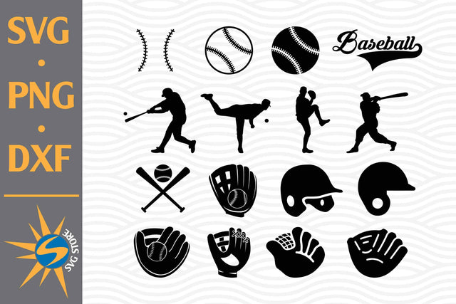 Baseball Silhouette SVG, PNG, DXF Digital Files Include SVG SVGStoreShop 