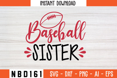 baseball sister Svg Design SVG Nbd161 