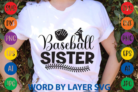 Baseball Sister SVG Design SVG Rafiqul20606 