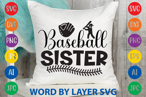 Baseball Sister SVG Design SVG Rafiqul20606 