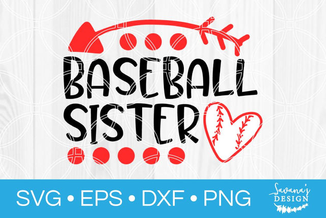 Baseball Sister SVG SavanasDesign 