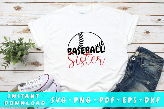 Baseball Sister SVG SVG HappyDesignStudio 
