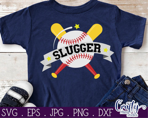 Baseball Slugger Svg SVG Crafty Mama Studios 