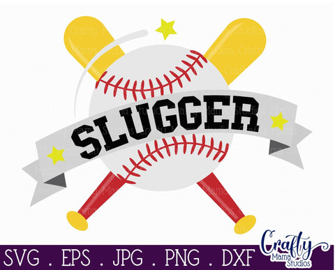 Baseball Slugger Svg SVG Crafty Mama Studios 