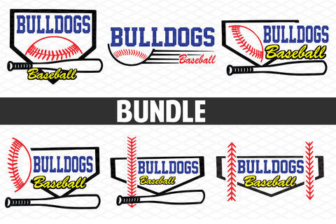 Baseball-Softball Bulldogs T shirt design Bundle SVG Johan Ru designs 