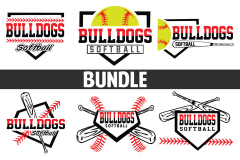 Baseball-Softball Bulldogs T shirt design Bundle SVG Johan Ru designs 