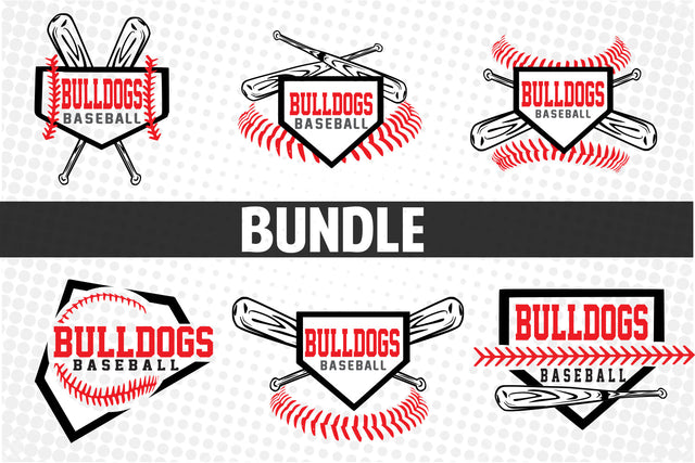 Baseball-Softball Bulldogs T shirt design Bundle SVG Johan Ru designs 