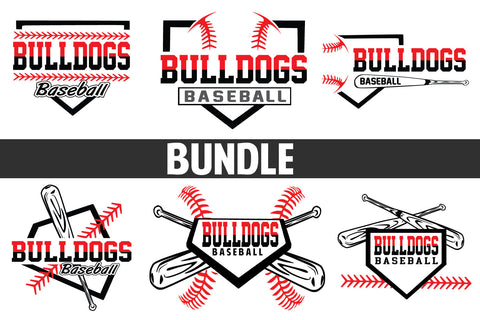 Baseball-Softball Bulldogs T shirt design Bundle SVG Johan Ru designs 