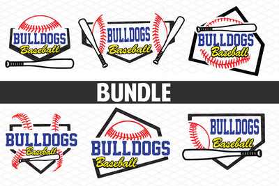 Baseball-Softball Bulldogs T shirt design Bundle SVG Johan Ru designs 