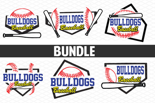 Baseball-Softball Bulldogs T shirt design Bundle SVG Johan Ru designs 