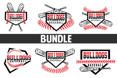Baseball-Softball Bulldogs T shirt design Bundle SVG Johan Ru designs 