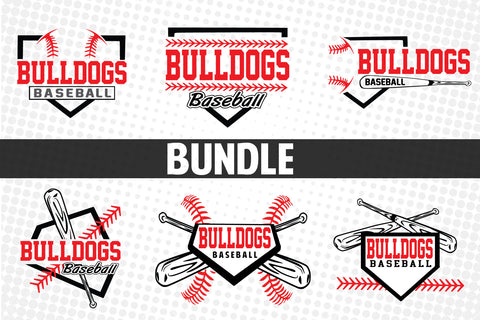 Baseball-Softball Bulldogs T shirt design Bundle SVG Johan Ru designs 
