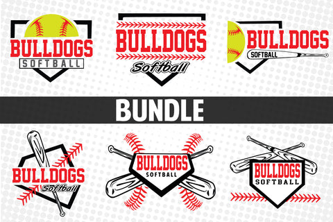 Baseball-Softball Bulldogs T shirt design Bundle SVG Johan Ru designs 