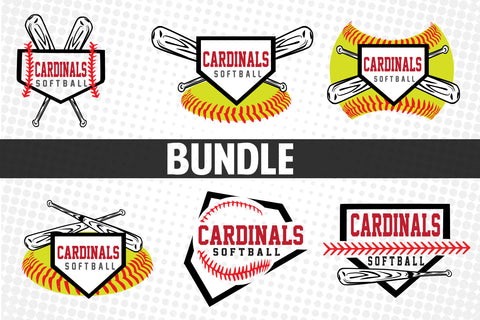 Baseball-Softball Cardinals T shirt design Bundle SVG Johan Ru designs 