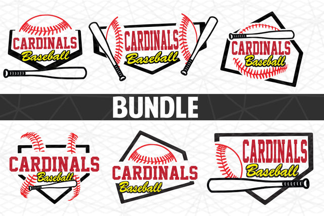 Baseball-Softball Cardinals T shirt design Bundle SVG Johan Ru designs 