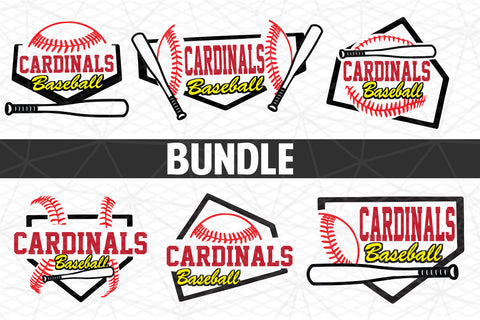 Baseball-Softball Cardinals T shirt design Bundle SVG Johan Ru designs 