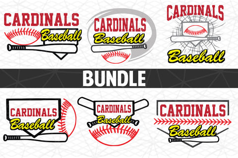 Baseball-Softball Cardinals T shirt design Bundle SVG Johan Ru designs 
