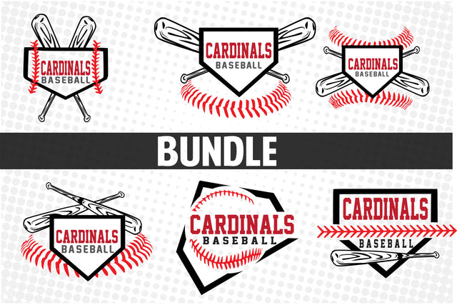 Baseball-Softball Cardinals T shirt design Bundle SVG Johan Ru designs 
