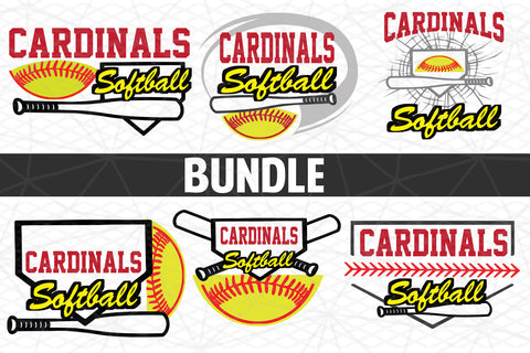Baseball-Softball Cardinals T shirt design Bundle SVG Johan Ru designs 