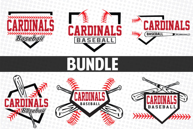 Baseball-Softball Cardinals T shirt design Bundle SVG Johan Ru designs 