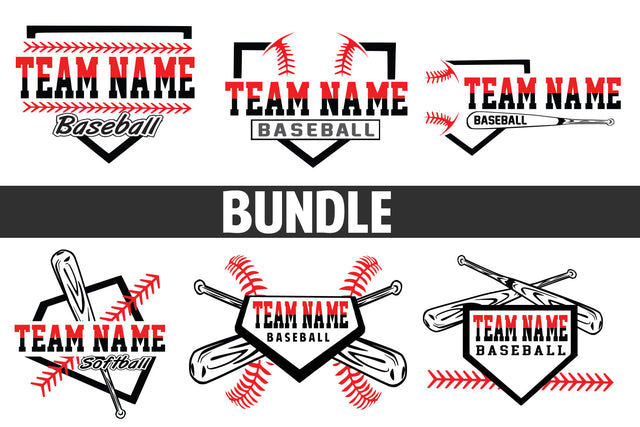 Baseball-Softball Custom name T shirt design Bundle SVG Johan Ru designs 