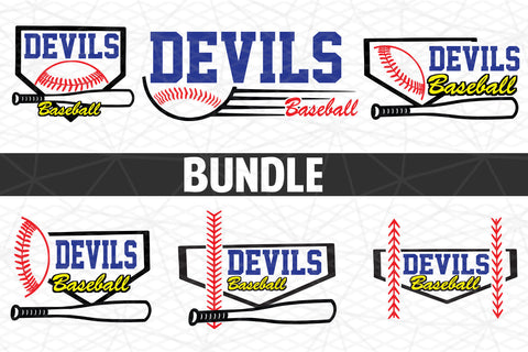 Baseball-Softball Devils T shirt design Bundle SVG Johan Ru designs 